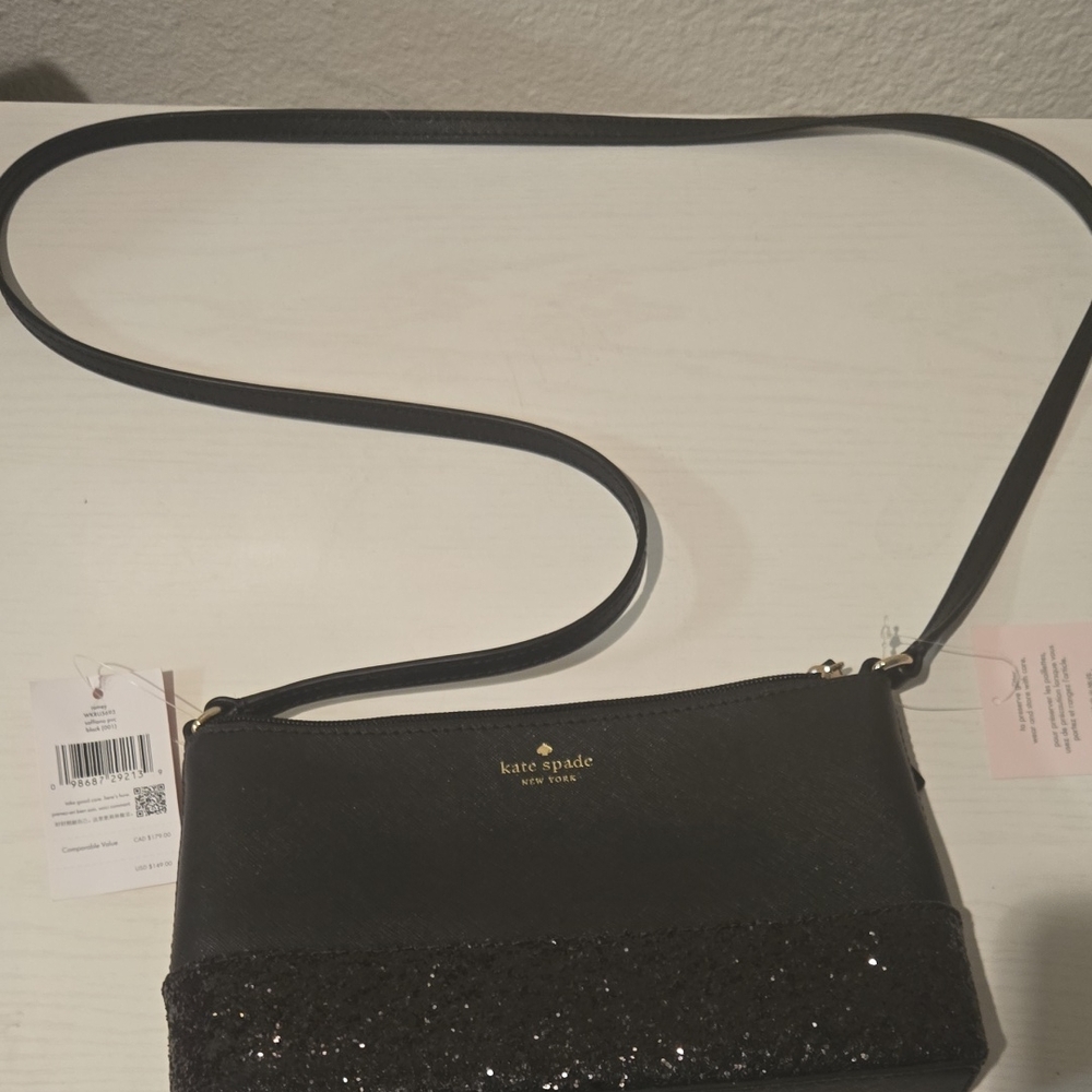 Kate Spade Black Sparkle Crossbody Bag